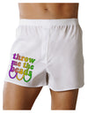 Throw Me The Beads - Mardi Gras Boxer Shorts by TooLoud-Boxer Shorts-TooLoud-White-Small-Davson Sales