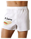 I Love Burritos - Funny Food Boxers Shorts-Boxer Shorts-TooLoud-White-Small-Davson Sales