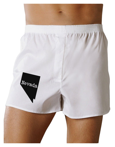 Nevada - United States Shape Boxers Shorts by TooLoud-Boxer Shorts-TooLoud-White-Small-Davson Sales