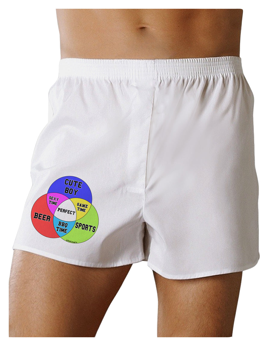 Beer Boy and Sports Diagram Boxer Shorts-Boxer Shorts-TooLoud-White-Small-Davson Sales