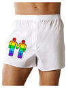 Rainbow Gay Men Holding Hands Boxers Shorts-TooLoud-White-Small-Davson Sales