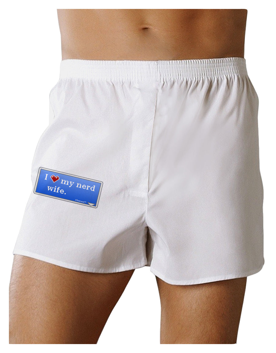 I Heart My Nerd Wife - Retro Boxer Shorts by TooLoud-Boxer Shorts-TooLoud-White-Small-Davson Sales