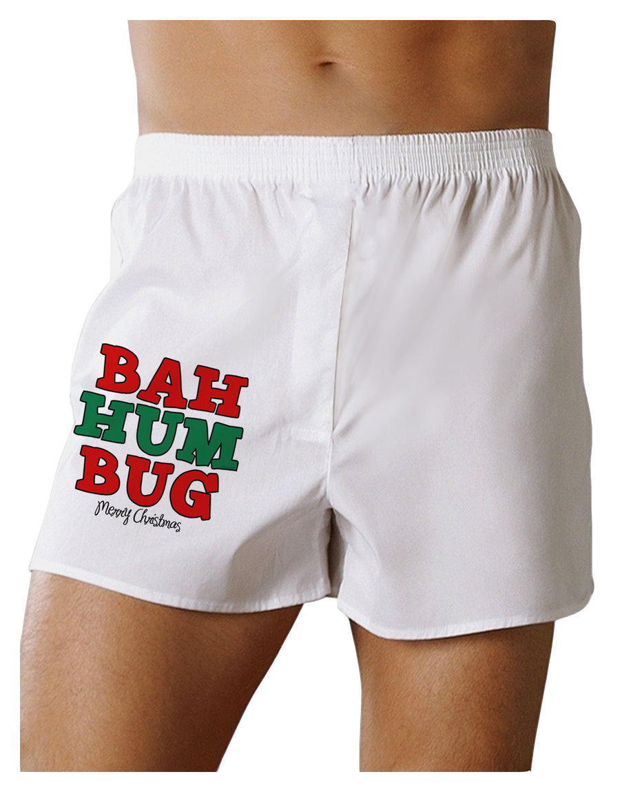 Bah Humbug Merry Christmas Boxer Shorts-Boxer Shorts-TooLoud-White-Small-Davson Sales