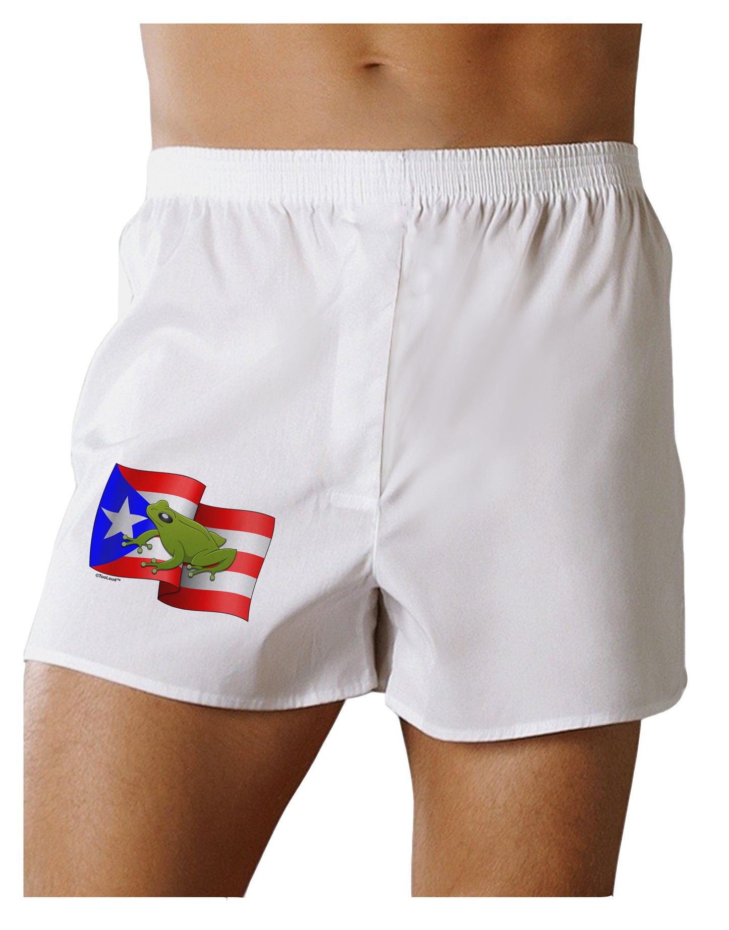 Puerto Rico Coqui Boxer Shorts-Boxer Shorts-TooLoud-White-Small-Davson Sales