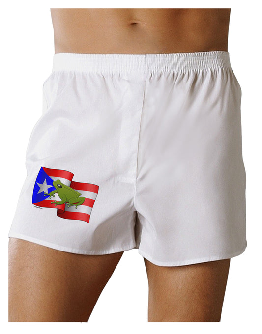 Puerto Rico Coqui Boxer Shorts-Boxer Shorts-TooLoud-White-Small-Davson Sales