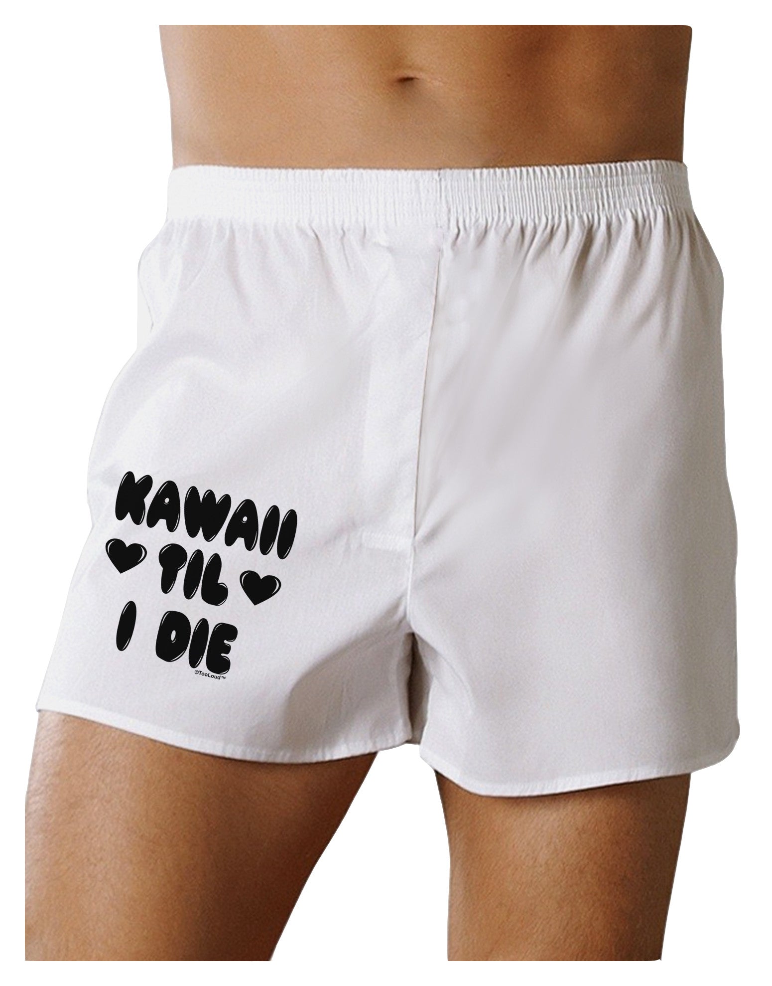 Kawaii Til I Die - Design Boxer Shorts by TooLoud-Boxer Shorts-TooLoud-White-Small-Davson Sales
