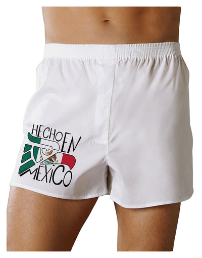 Hecho en Mexico Design - Mexican Flag Boxer Shorts by TooLoud-Boxer Shorts-TooLoud-White-Small-Davson Sales