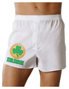 Shamrock Button - Irish Boxer Shorts by TooLoud-Boxer Shorts-TooLoud-White-Small-Davson Sales