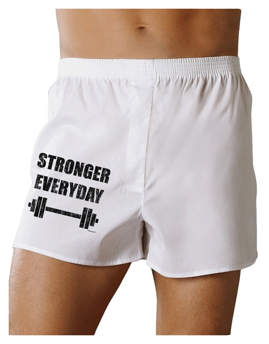 Stronger Everyday Gym Workout Boxer Shorts-Boxer Shorts-TooLoud-White-Small-Davson Sales