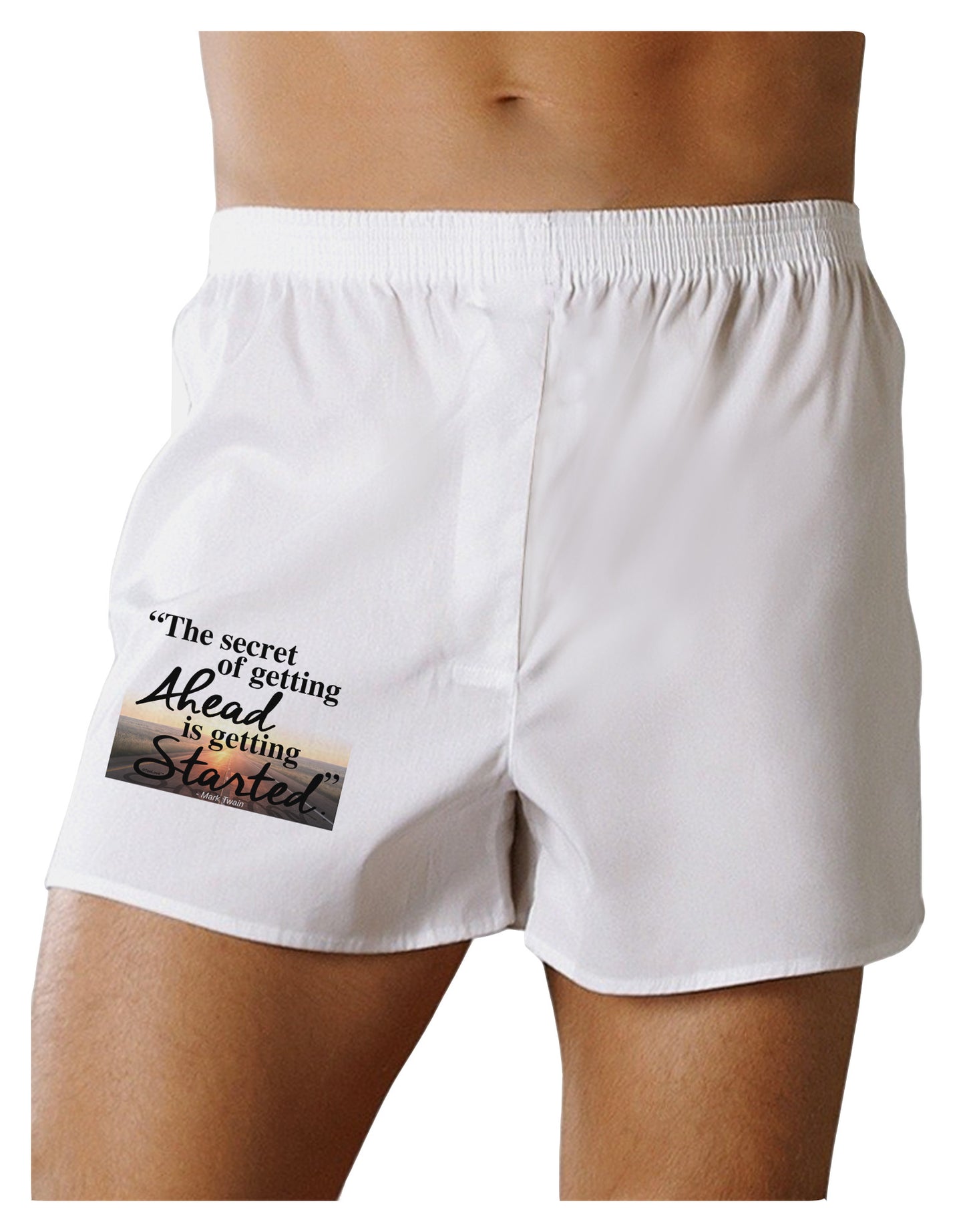 Getting Ahead Mark Twain Boxer Shorts-Boxer Shorts-TooLoud-White-Small-Davson Sales