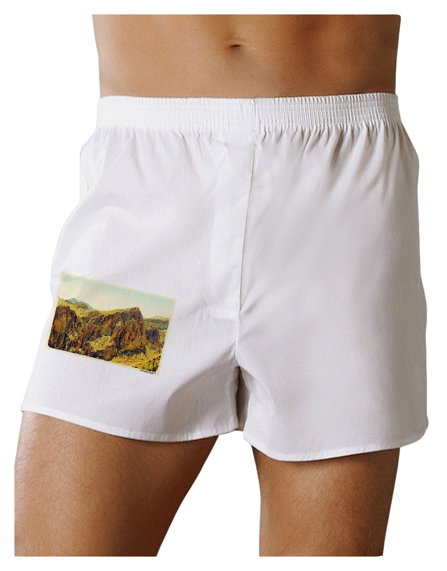 Arizona Mountains Watercolor Boxer Shorts-Boxer Shorts-TooLoud-White-Small-Davson Sales