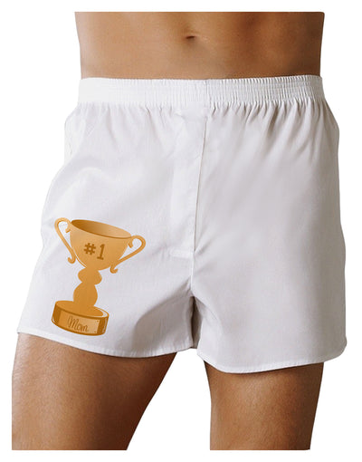 Number One Mom Trophy Boxer Shorts by TooLoud-Boxer Shorts-TooLoud-White-Small-Davson Sales