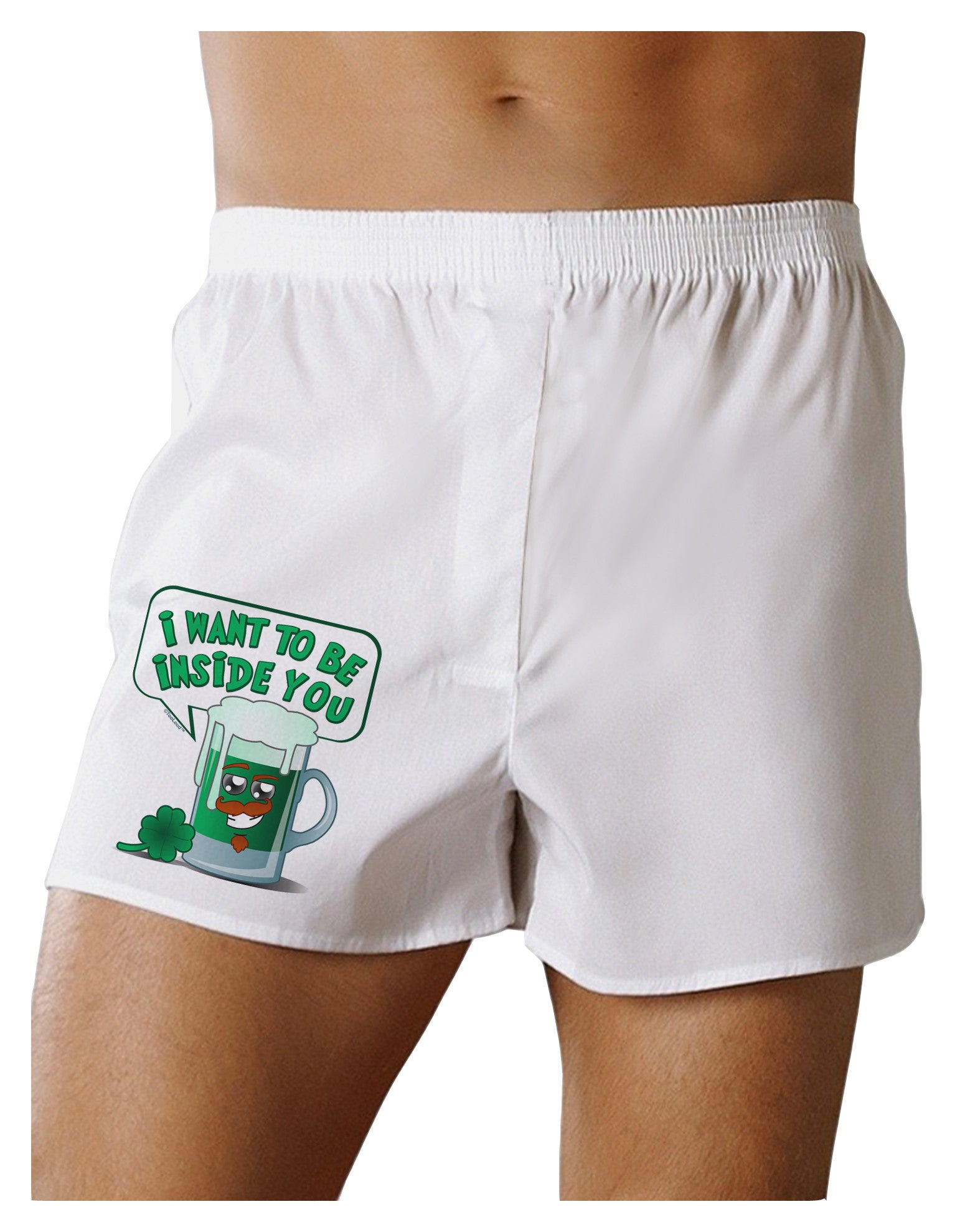 Green Beer - Inside You Boxer Shorts-Boxer Shorts-TooLoud-White-Small-Davson Sales