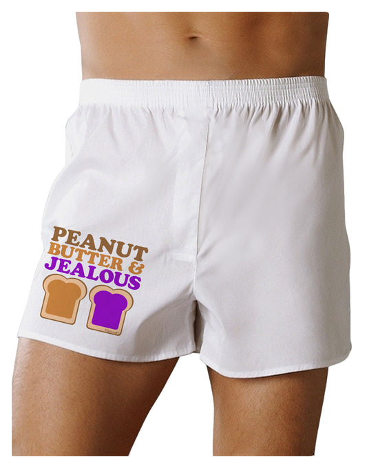 Peanut Butter and Jealous Boxer Shorts by TooLoud-Boxer Shorts-TooLoud-White-Small-Davson Sales