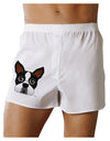 Cute Boston Terrier Dog Face Boxer Shorts-Boxer Shorts-TooLoud-White-Small-Davson Sales