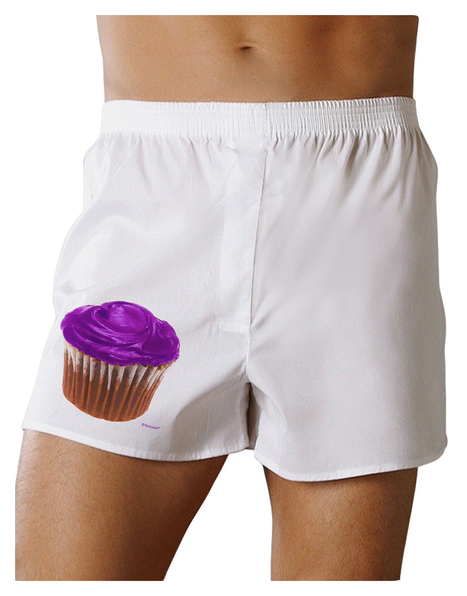 Giant Bright Purple Cupcake Boxer Shorts by TooLoud-Boxer Shorts-TooLoud-White-Small-Davson Sales