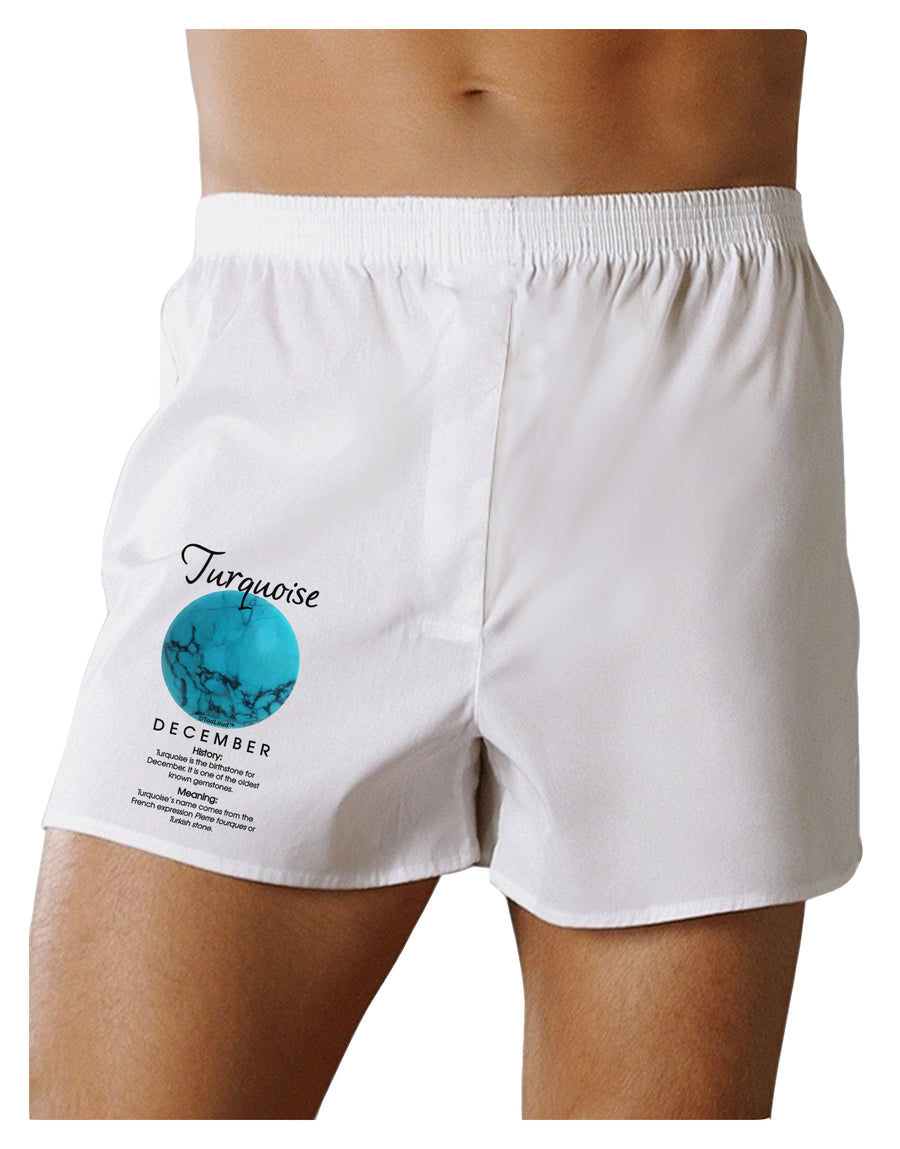 Birthstone Turquoise Boxers Shorts by TooLoud-Boxer Shorts-TooLoud-White-Small-Davson Sales