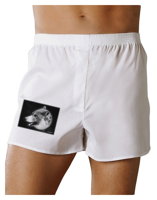 White Wolf Moon Boxer Shorts-Boxer Shorts-TooLoud-White-Small-Davson Sales