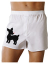 Cute Rudolph Silhouette - Christmas Boxer Shorts by TooLoud-Boxer Shorts-TooLoud-White-Small-Davson Sales