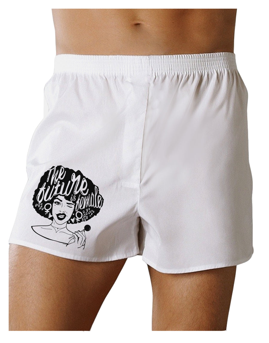 TooLoud The Future Is Female Boxers Shorts-Mens Boxers-TooLoud-White-Small-Davson Sales