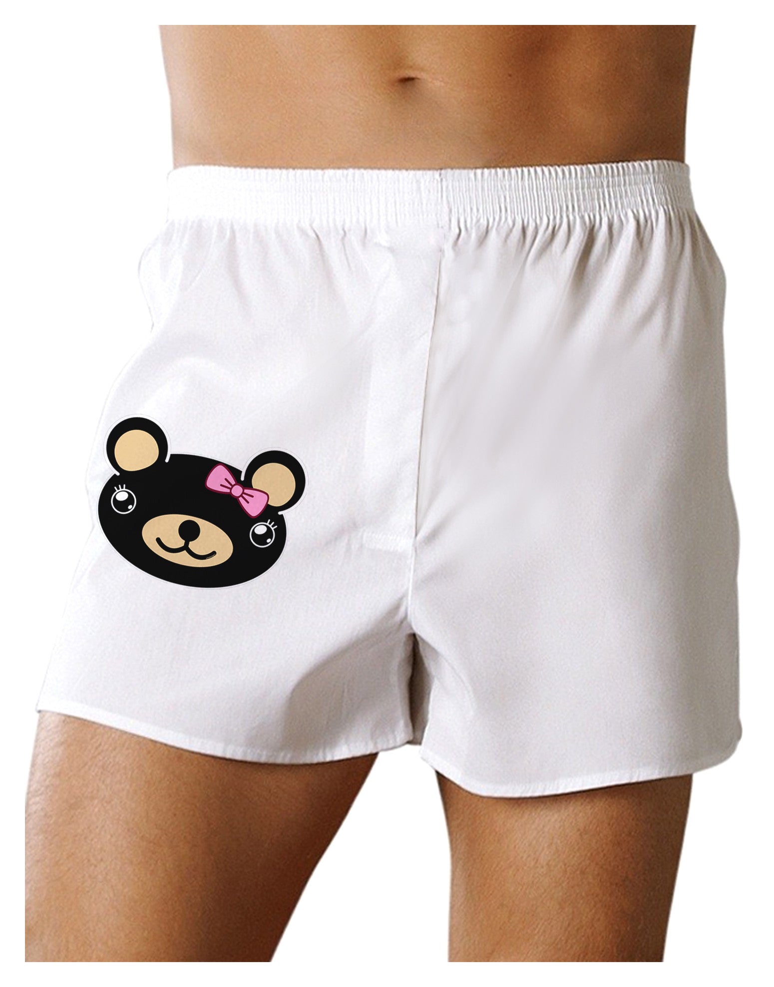 Kyu-T Head - Night Beartholomea Girl Teddy Bear Boxer Shorts-Boxer Shorts-TooLoud-White-Small-Davson Sales