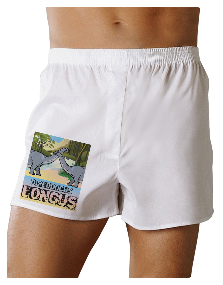 Diplodocus Longus - With Name Boxer Shorts-Boxer Shorts-TooLoud-White-Small-Davson Sales