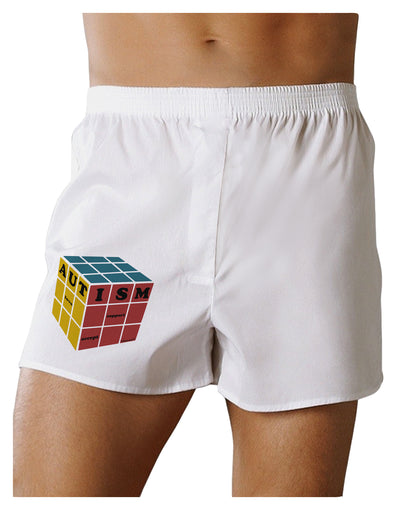 Autism Awareness - Cube Color Boxer Shorts-Boxer Shorts-TooLoud-White-Small-Davson Sales