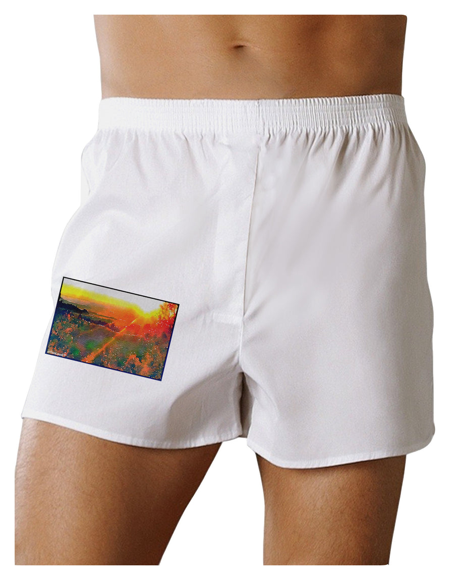 Colorado Sunset Watercolor Boxer Shorts-Boxer Shorts-TooLoud-White-Small-Davson Sales