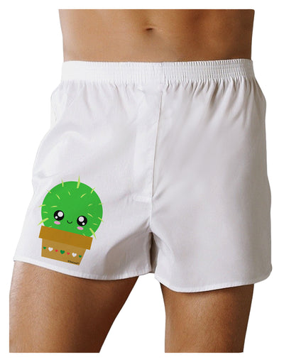 Cute Cactus Design Boxer Shorts by TooLoud-Boxer Shorts-TooLoud-White-Small-Davson Sales