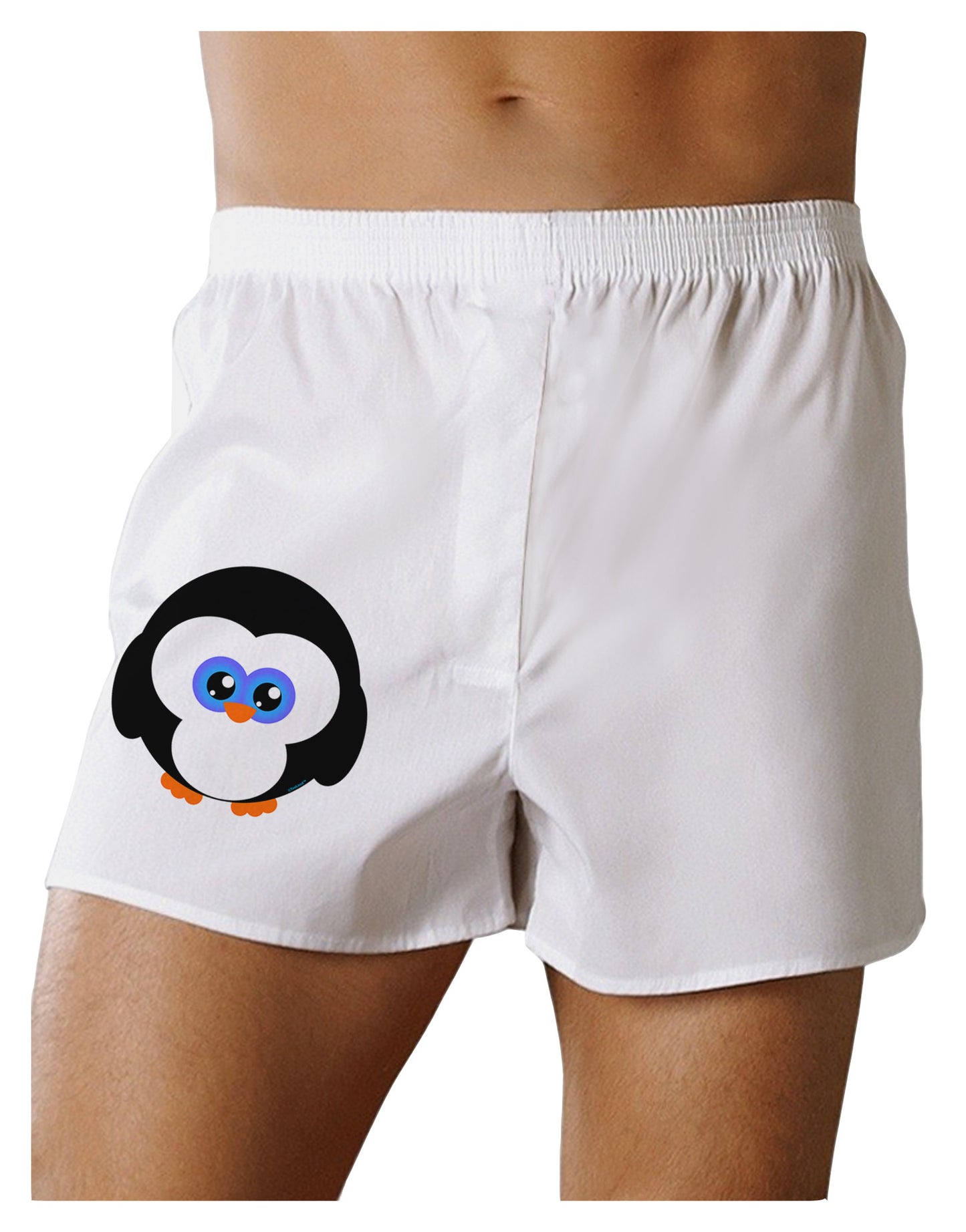 Cute Penguin Christmas Boxer Shorts-Boxer Shorts-TooLoud-White-Small-Davson Sales