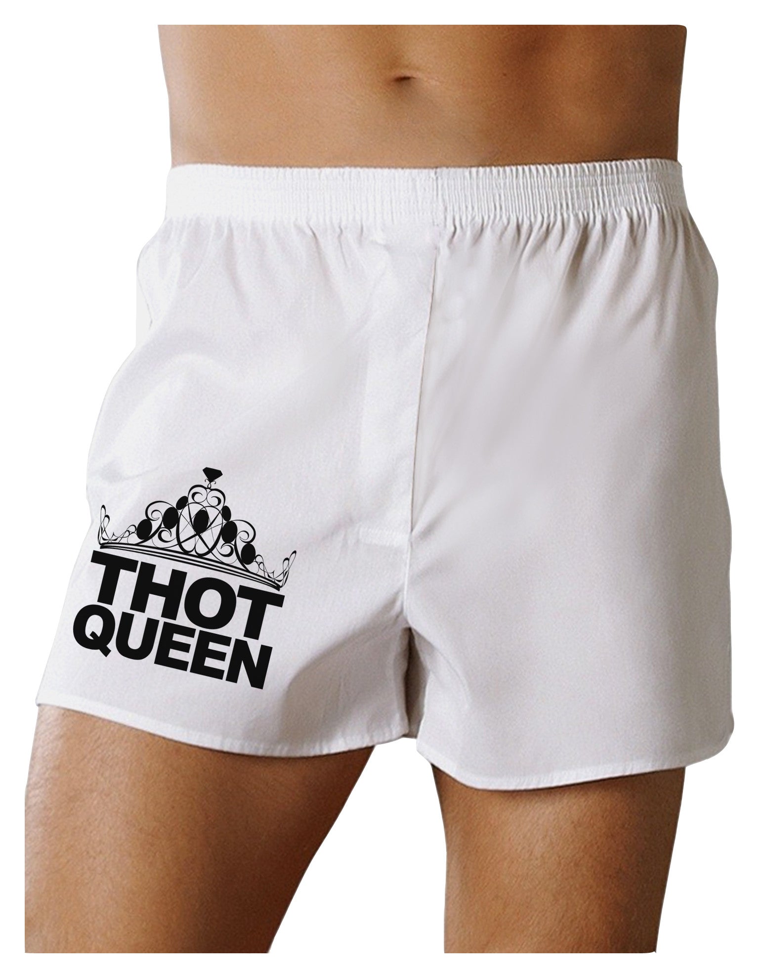 THOT Queen Boxer Shorts-Boxer Shorts-TooLoud-White-Small-Davson Sales