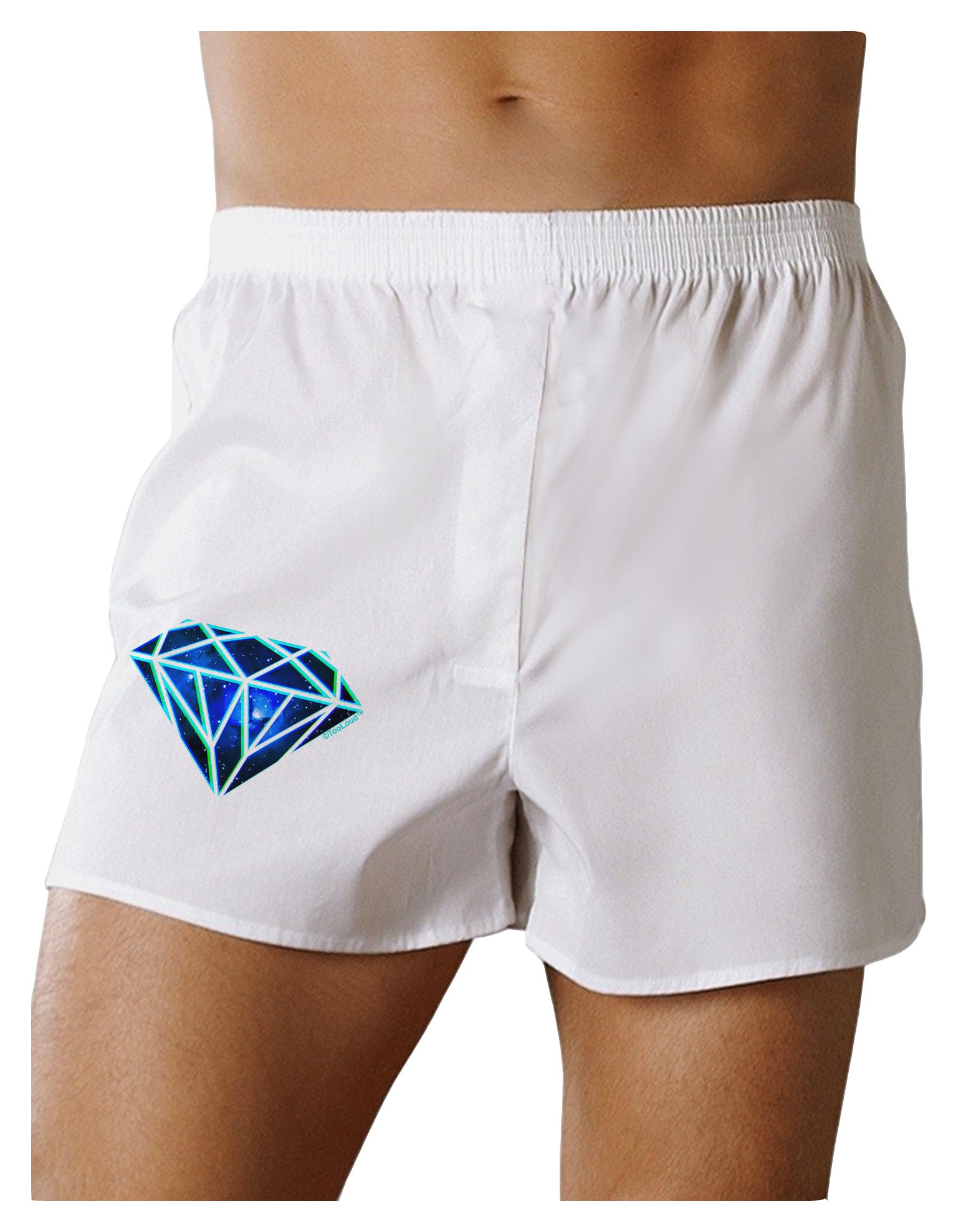 Space Diamond Boxer Shorts-Boxer Shorts-TooLoud-White-Small-Davson Sales
