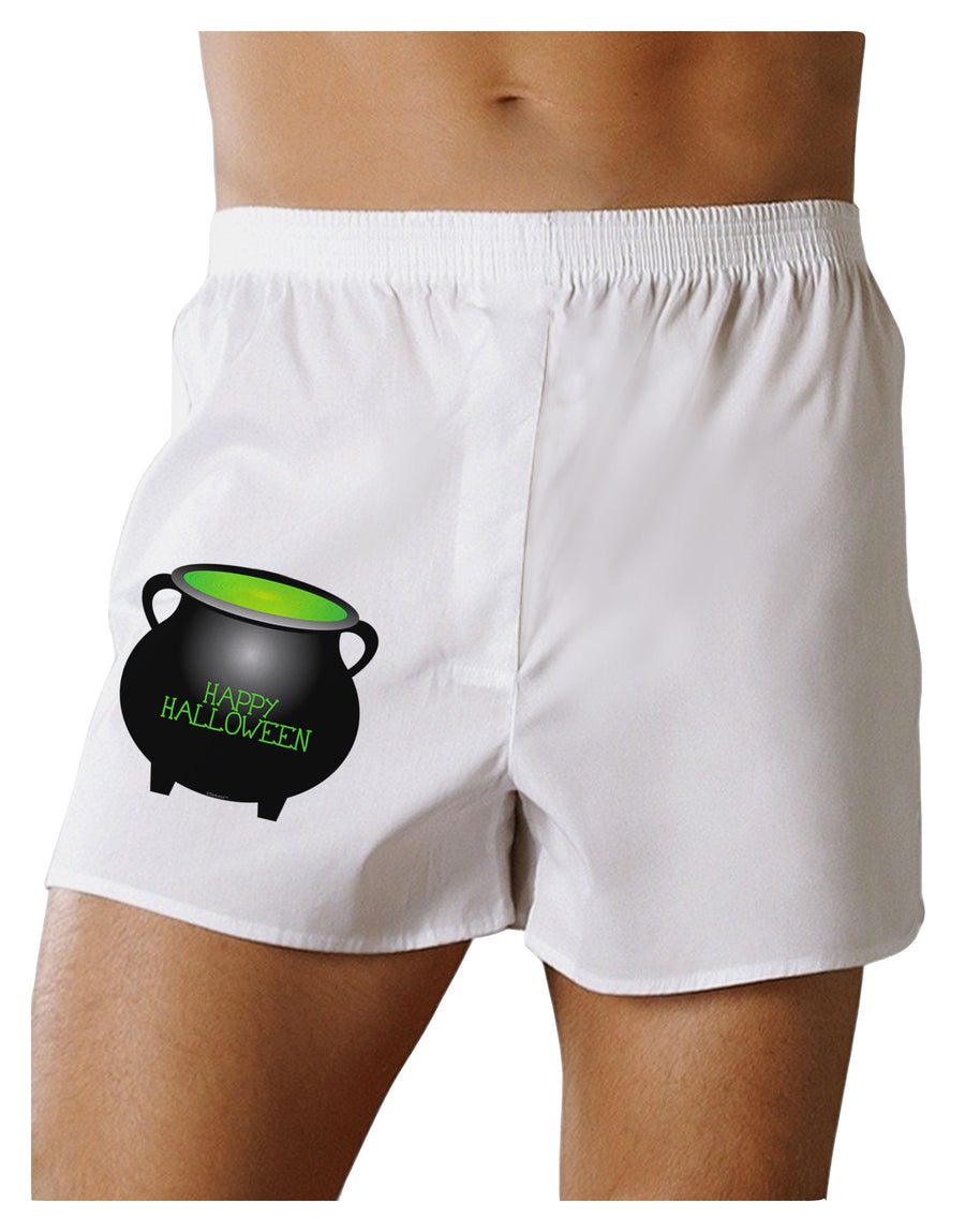 Witches Cauldron Happy Halloween Boxer Shorts-Boxer Shorts-TooLoud-White-Small-Davson Sales