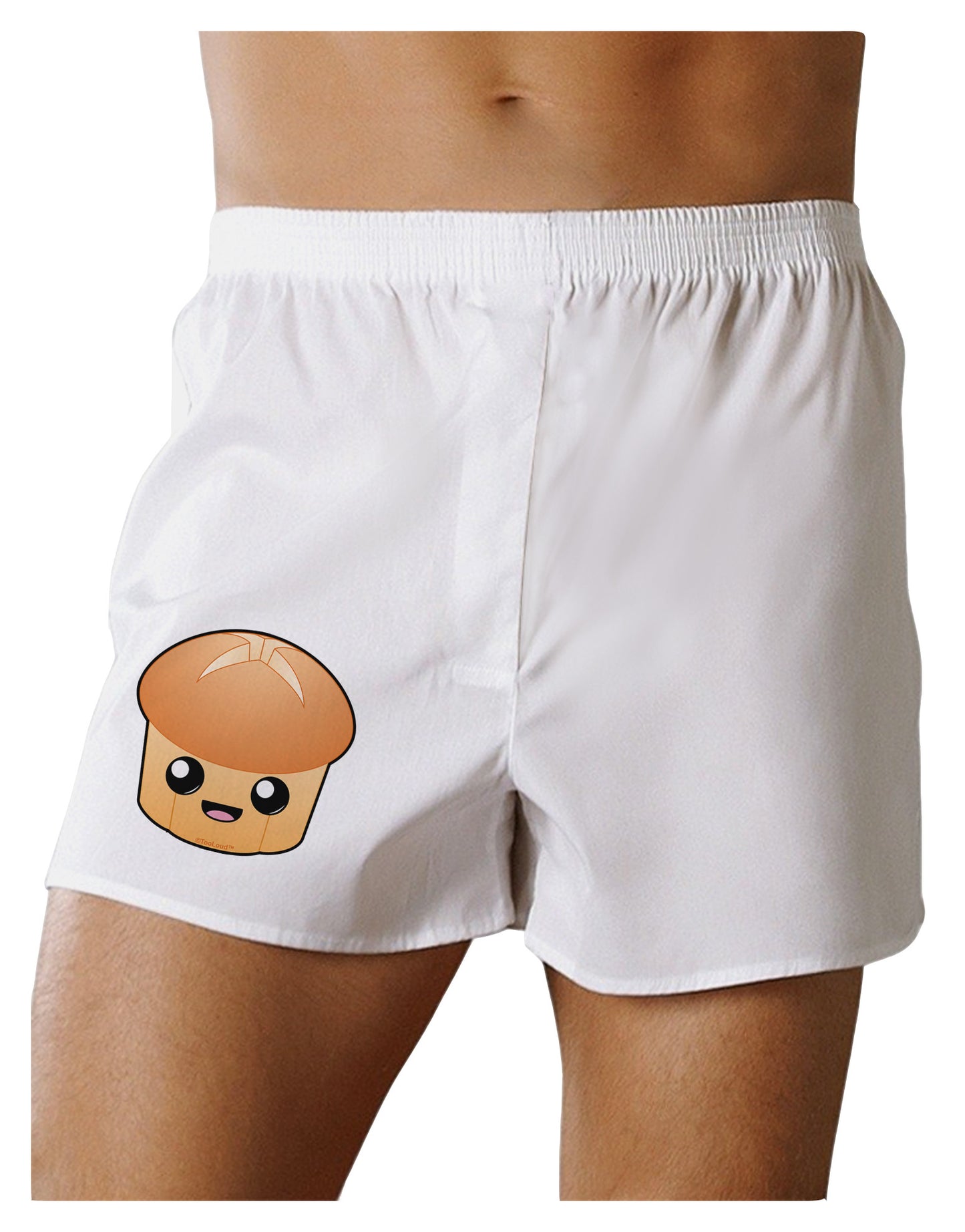 Cute Dinner Roll Boxer Shorts-Boxer Shorts-TooLoud-White-Small-Davson Sales