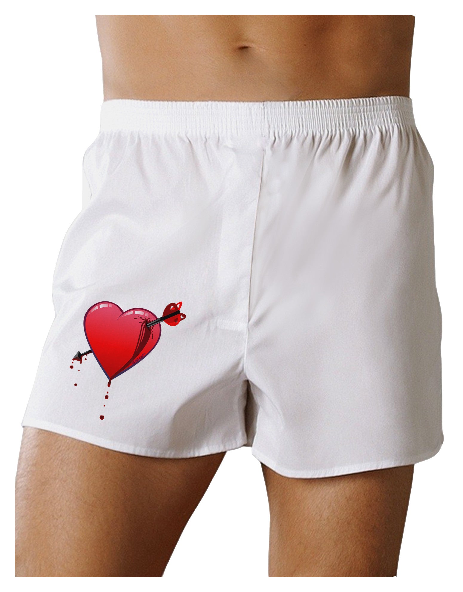 Shot Through the Heart Bleeding Boxer Shorts by-Boxer Shorts-TooLoud-White-Small-Davson Sales
