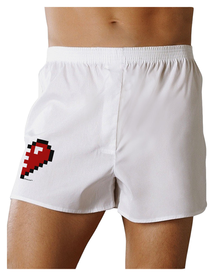 Couples Pixel Heart Design - Right Boxer Shorts by TooLoud-Boxer Shorts-TooLoud-White-Small-Davson Sales