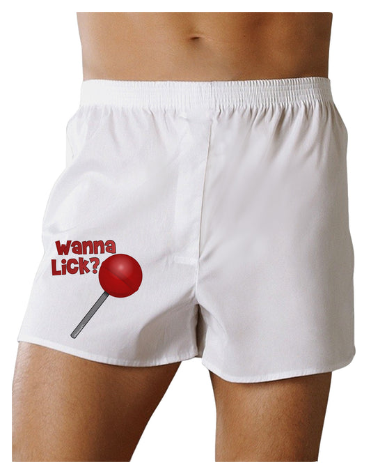 TooLoud Wanna Lick Lollipop Boxer Shorts-Boxer Shorts-TooLoud-White-Small-Davson Sales