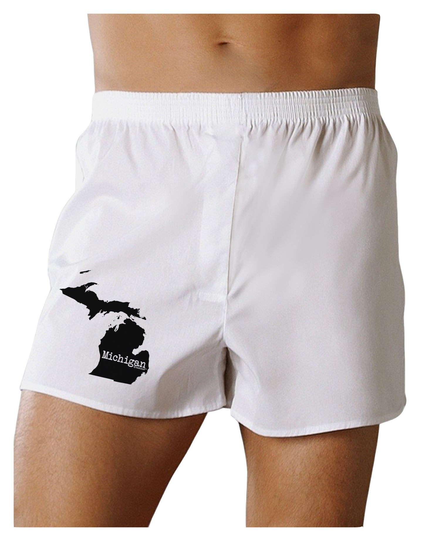 Michigan - United States Shape Boxer Shorts-Boxer Shorts-TooLoud-White-Small-Davson Sales