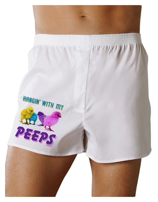 Hangin With My Peeps Boxer Shorts-Boxer Shorts-TooLoud-White-Small-Davson Sales