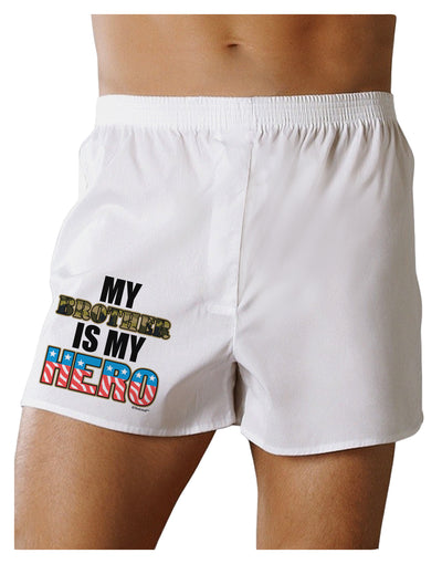 My Brother is My Hero - Armed Forces Boxer Shorts by TooLoud-Boxer Shorts-TooLoud-White-Small-Davson Sales