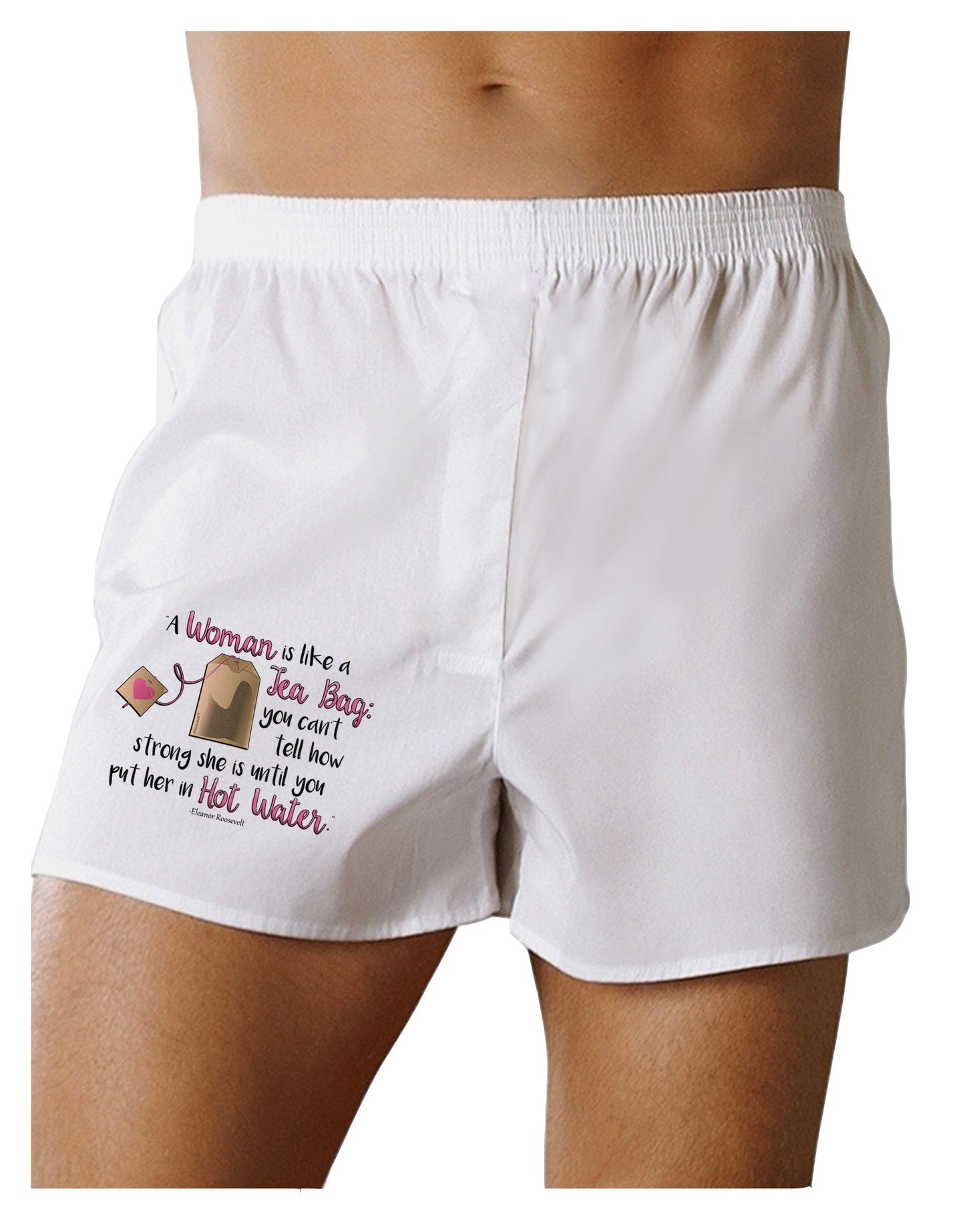 Woman Like A Tea Bag Eleanor R Boxer Shorts-Boxer Shorts-TooLoud-White-Small-Davson Sales