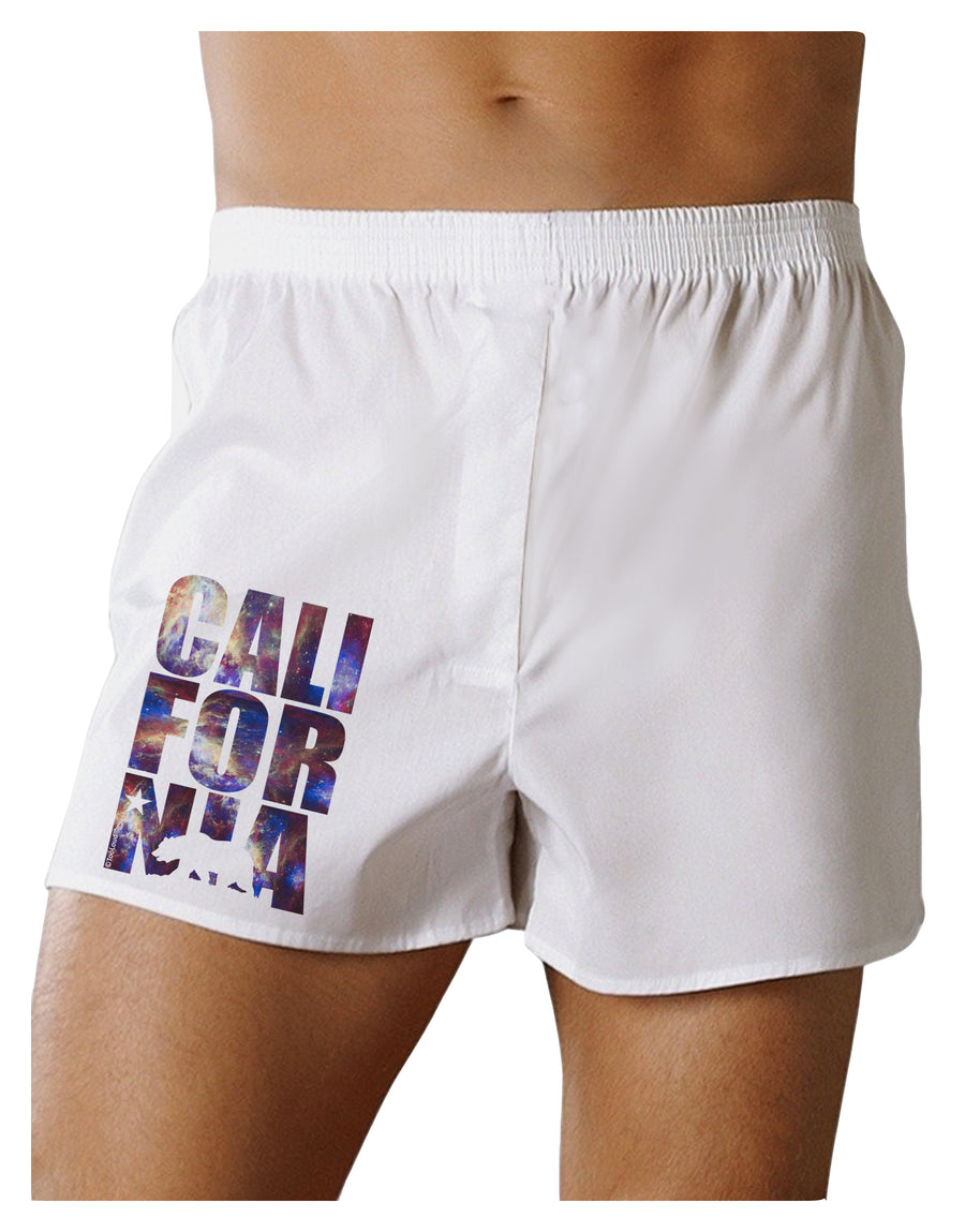 California Republic Design - Space Nebula Print Boxers Shorts by TooLoud-Boxer Shorts-TooLoud-White-Small-Davson Sales