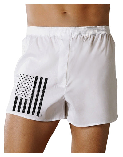 Stamp Style American Flag - Distressed Boxer Shorts by TooLoud-Boxer Shorts-TooLoud-White-Small-Davson Sales