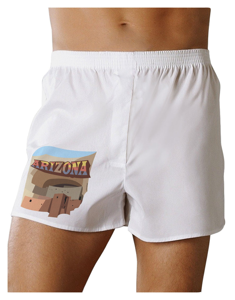 Arizona Montezuma Castle Boxer Shorts-Boxer Shorts-TooLoud-White-XX-Large-Davson Sales