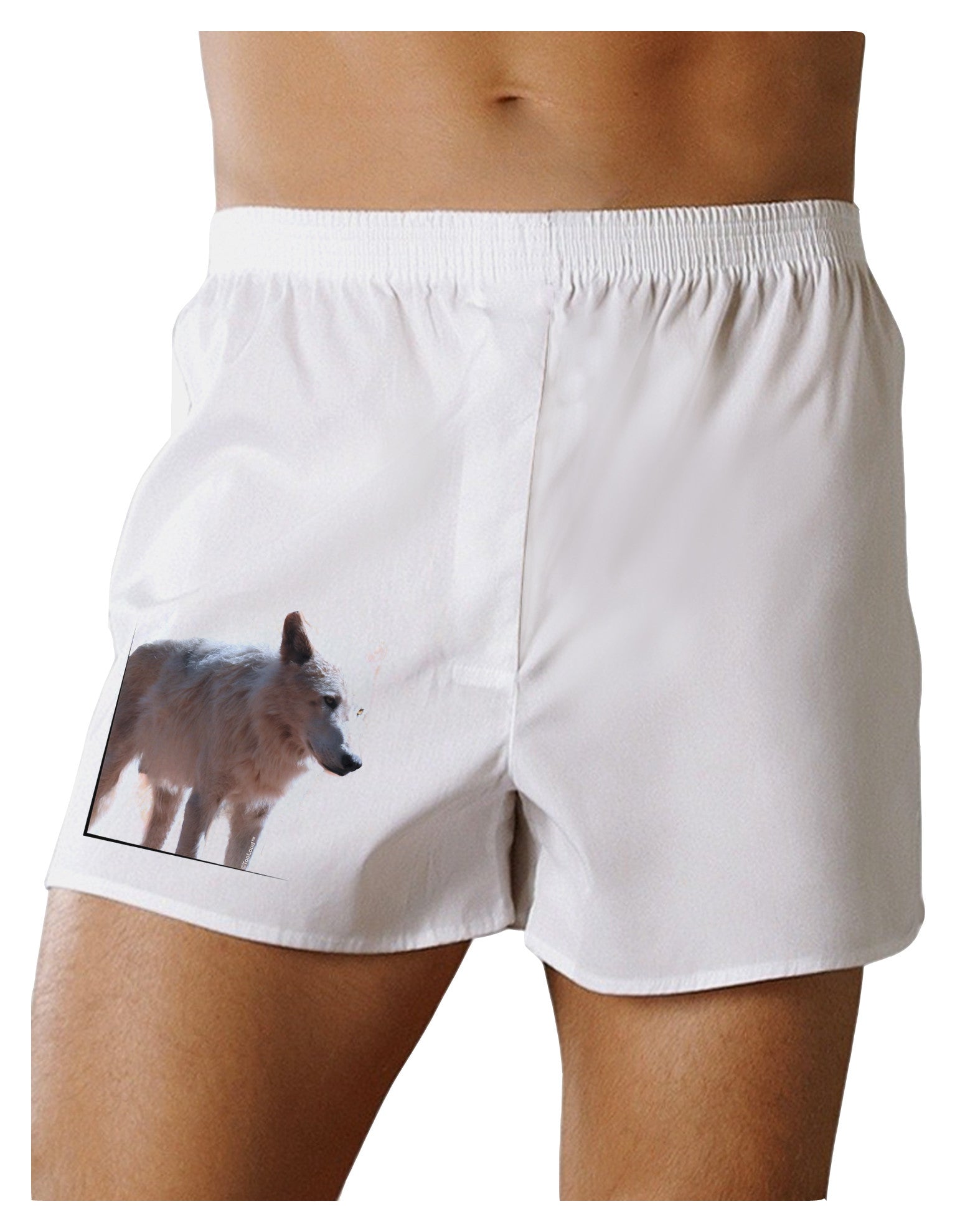 Magnificent Full White Wolf Boxer Shorts-Boxer Shorts-TooLoud-White-Small-Davson Sales