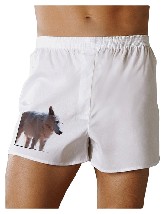 Magnificent Full White Wolf Boxer Shorts-Boxer Shorts-TooLoud-White-Small-Davson Sales