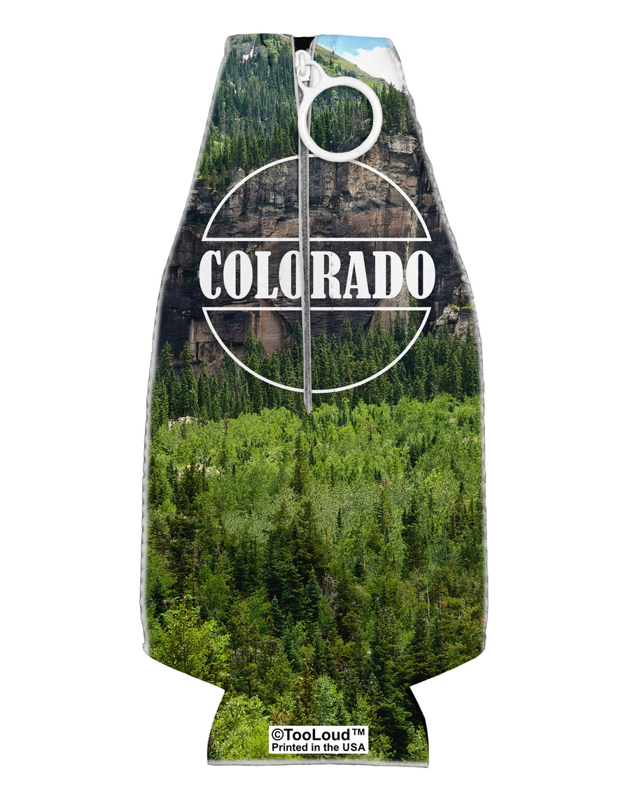 Colorado Beauty - Cliffs Collapsible Neoprene Bottle Insulator All Over Print by TooLoud-Bottle Insulator-TooLoud-White-Davson Sales