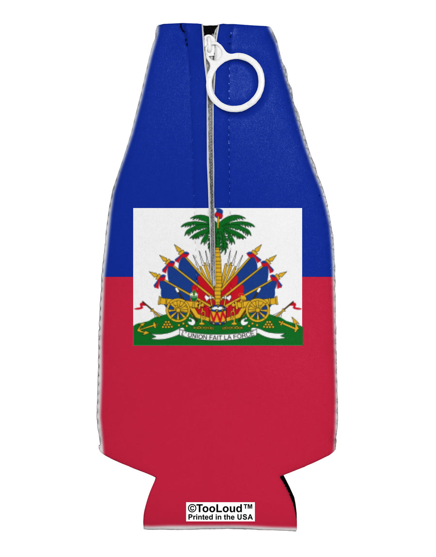 Haiti Flag AOP Collapsible Neoprene Bottle Insulator All Over Print-Bottle Insulator-TooLoud-White-Davson Sales
