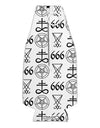 Satanic Symbols Collapsible Neoprene Bottle Insulator All Over Print-Bottle Insulator-TooLoud-White-Davson Sales