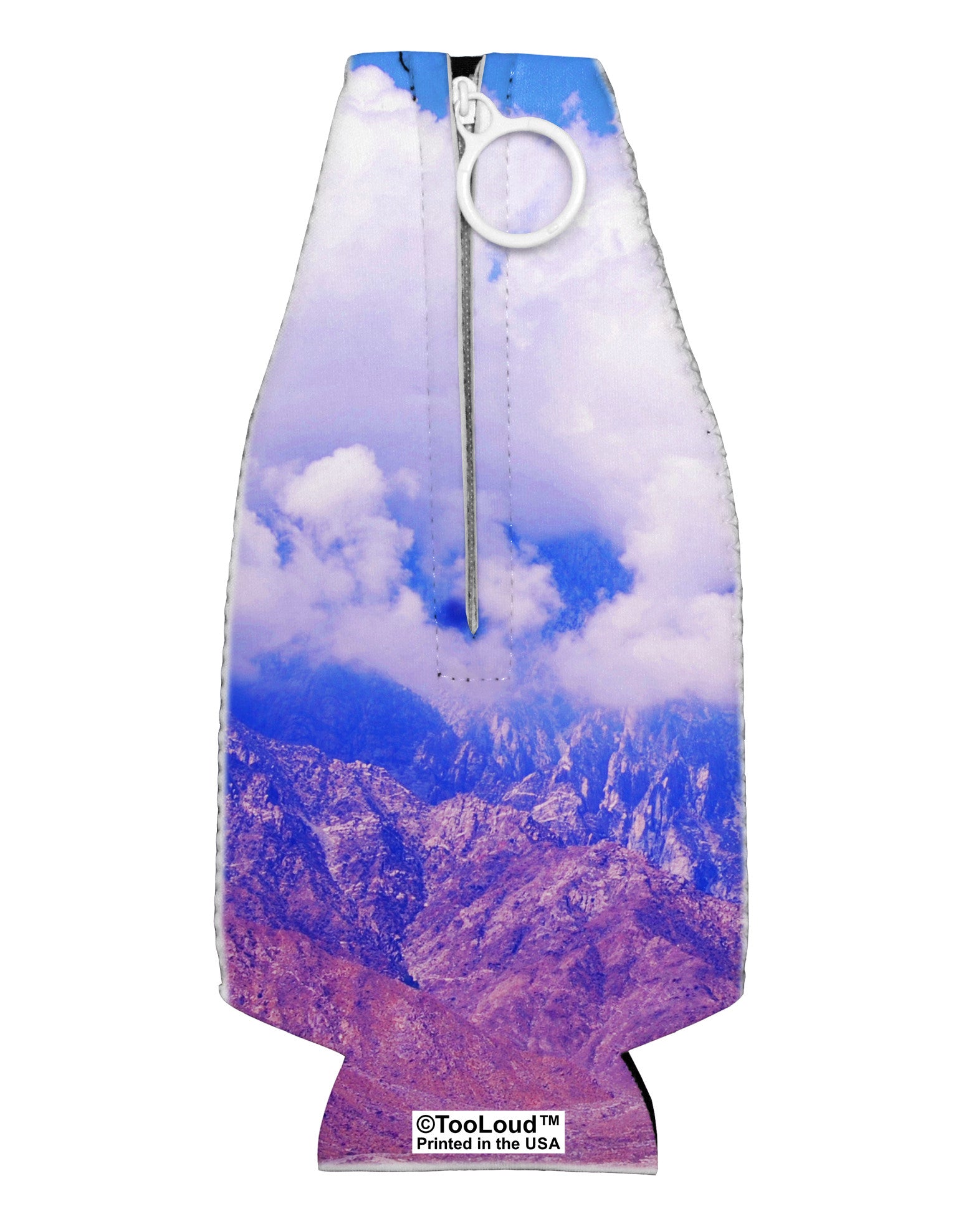 California Mountainscape Collapsible Neoprene Bottle Insulator All Over Print-Bottle Insulator-TooLoud-White-Davson Sales